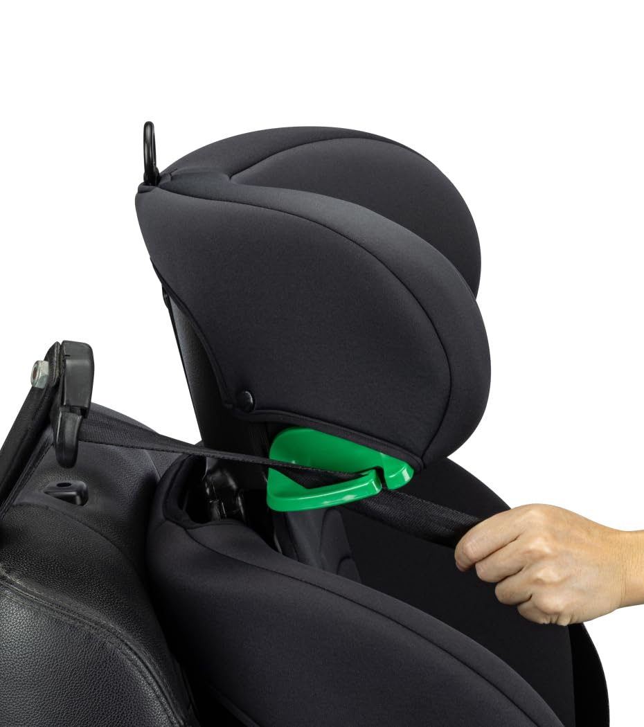 Bebeconfort Eros i-Safe, Alzador Coche Niño, De 15 Meses a 12 Años, 76-150 cm, Silla Coche Evolutiva, Seguridad R129, Protección frente a Impactos Laterales, 11 Posiciones Reposacabezas, Mineral Black