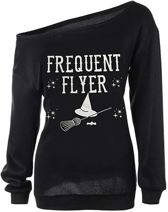Women Slouchy Halloween Off the Shoulder Sweatshirts