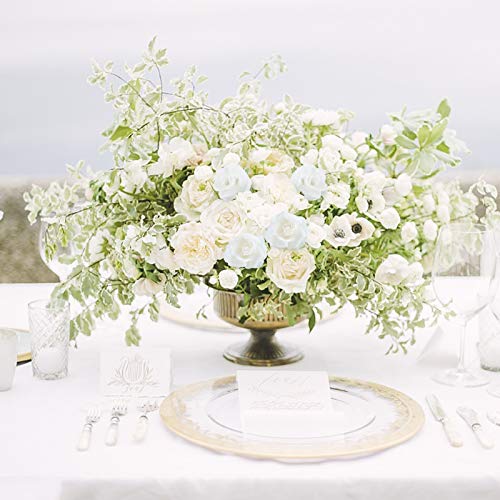 Kesoto 50Pcs White Roses Artificial Flowers Bulk, 1.6" Small Silk Fake Roses Flower Heads For Decoration, Crafts, Wedding Centerpieces Bridal Shower Party Home Decor #TOP2