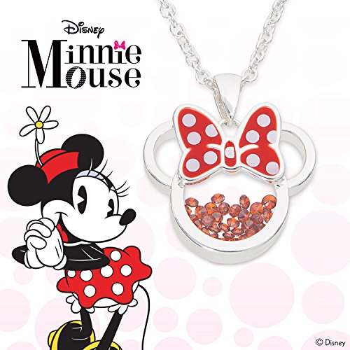 image for Disney Birthstone Women Jewelry Minnie Mouse Silver Plated January Gar
