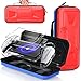 Accessories Bundle for PlayStation Portal, Carry Case with Hard Clear Protective Cover and Tempered Glass Screen Protector, Portable Hard Shell Travel Handbag for PS Portal Remote Player-Blue Red