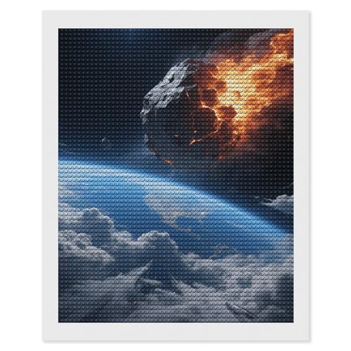 Kit diamant 5D Meteor Impact anti-stress pour adultes créatifs