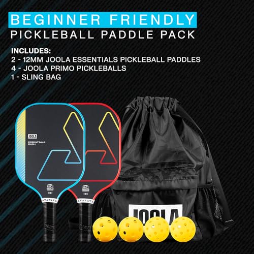 Image of JOOLA Pickleball Paddles & Sets - Includes 2 Rackets, 2-4 Balls, and Storage Carry Bag - USAP Approved