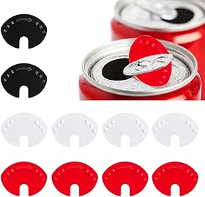 Joint Bouteille Limonade Lot De 6 Couvercles De Canettes Réutilisables - Anti-éclaboussures Et Poussière | 6 Couleurs Assorties Couvercle Coloré Soda