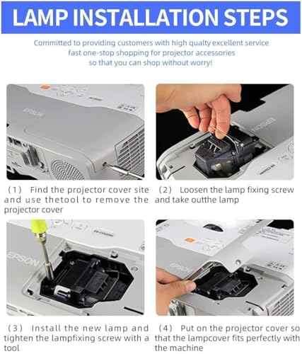 Lámpara de proyector ELP85 para Epson reemplazo miniatura 7