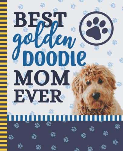 Golden Doodle Mom Notebook 7.5x9.25, Paw Print Cover