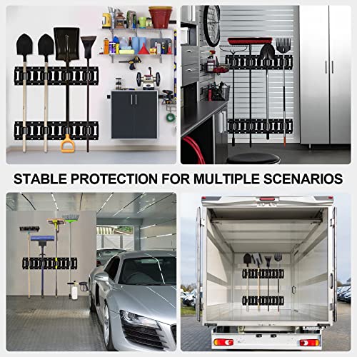 Image of Onesnt 5 Pack E-Track Tool Holders|E Track Accessories for Enclosed Trailer to Heavy Duty Tool Holder |E Track /X Track Tool Hangers to Keep Rakes,Shovels, Broom|E Track Shovel Holder for Truck