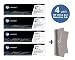 HP 201A BCYM l Laserjet Toner Cartridge Set CF400A, CF401A, CF402A, CF403A- for hp Laserjet M277/ MFP M277dw/ Laserjet Pro M252 + InkSaver Microfiber LCD Screen Cleaning Cloth