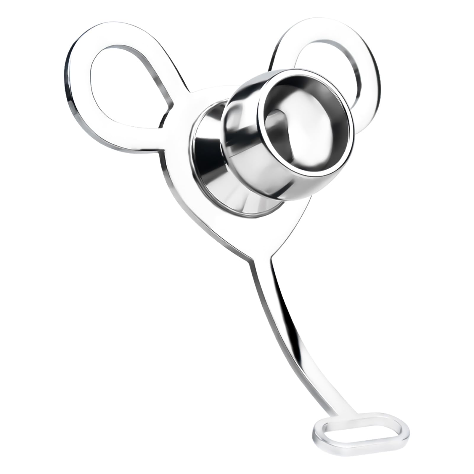 Cage à pénis négative plate avec ceinture réglable, Cage de chasteté en acier inoxydable pour hommes, conception verrouillable, siège sûr, bondage à 3 voies ventilé Sissy Sex Toys (Black)