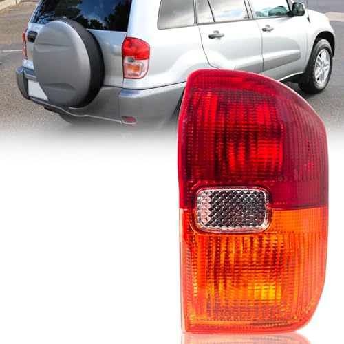 Right Passenger Side Tail Light Housing Compatible with Toyota RAV4 2001-2003 Rear Lights Replace TO2819125 81551-42070 (Bulbs are not include)