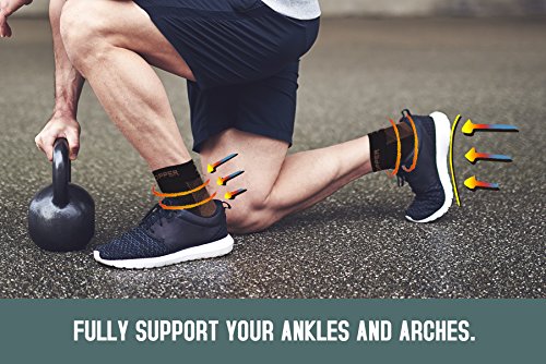 Thx4 Copper Compression Recovery Foot Sleeves for Men & Women, Copper Infused Plantar Fasciitis Socks for Arch Pain, Reduce Swelling & Heel Spurs, Ankle Sleeve with Arch Support-X-Large