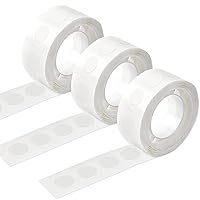 Vista 10 de UPINS 300 unidades de pegamento de puntos para globos, cinta adhesiva extraíble, 3 rollos de calcomanías de puntos de doble cara para decoración