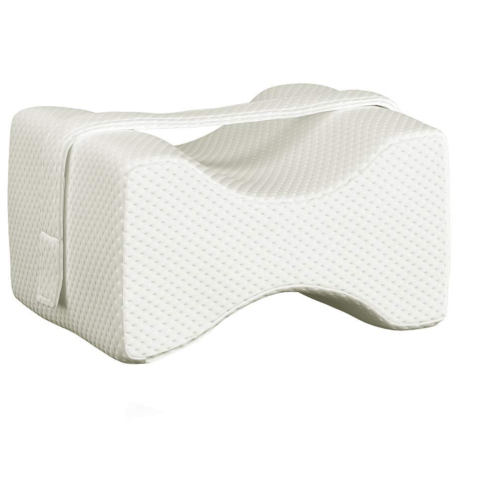 Cottington Lane Memory Foam Orthopaedic Knee Pillow, White, 1 Pillow
