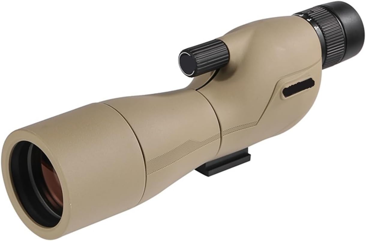 25-75X60mm Monocular Bird Watching Telescope Spotting Scope Long Range Spyglass BAK4 Prism ，Compatible for Hunting(Sand Color)
