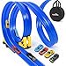 Dreamon Car Track 5M - Race Track for Toy Cars with 4 Plastic Cars, 2 Flexible Ramps, 1 Storage Bag, 4 Suction Cups, Christmas Birthday Gifts for 3 4 5 6 7 8 Year Boys Girls