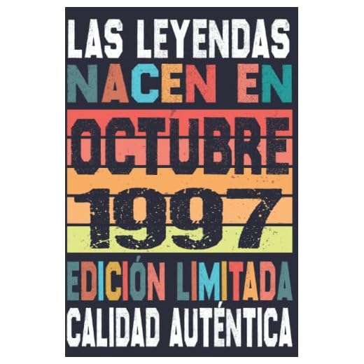 Cumpleaños Vintage Leyendas Nacen en Octubre 1997: Regalo de 25 cumpleaños para mujeres y hombres, regalo de 25 cumpleaños para él/ella, Cuaderno Diario | regalos de Octubre...