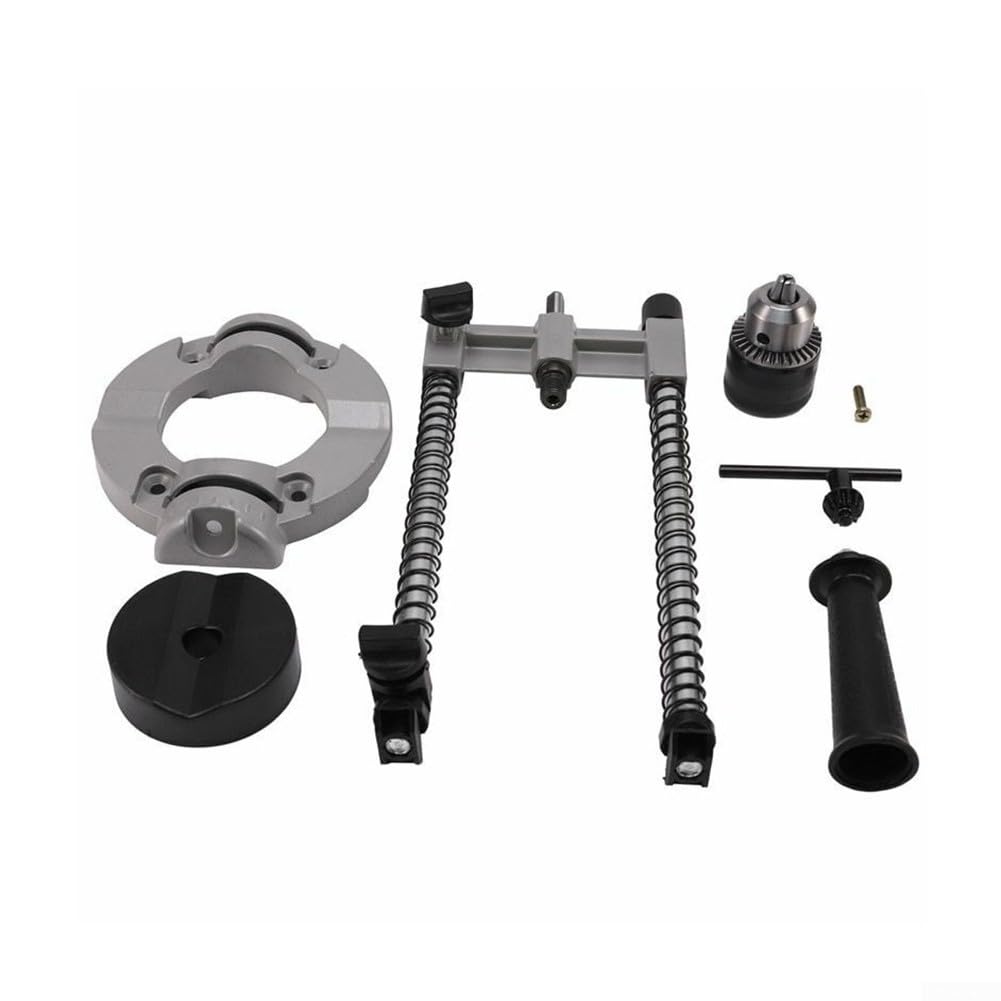 Soporte de guía de taladro Soporte de taladro para taladro eléctrico Posicionamiento vertical de 90 grados 1.5-13mm Rango de sujeción Madera Mármol Metal Perforación