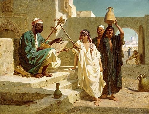 Affiche impression d'art la chanson de l'esclave nubien Frederick Goodall image sur toile