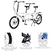 GOJLEX Foldable Tandem Bike, 20”City Tandem Folding Bicycle, 7-Speed Adjustable Cruiser Bike Folding Bike with 3 Seats& Disc Brake, CE FCC CCC