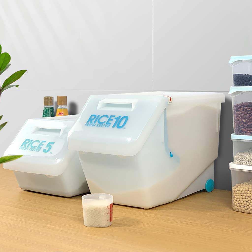 Contenitori Alimenti Ermetici, Contenitore Cereali Durevole, Contenitore in Plastica Trasparente Antiumidità E Resistente agli Insetti, Dimensioni: 33 * 19,5 * 22 Cm (5 L),Rosa