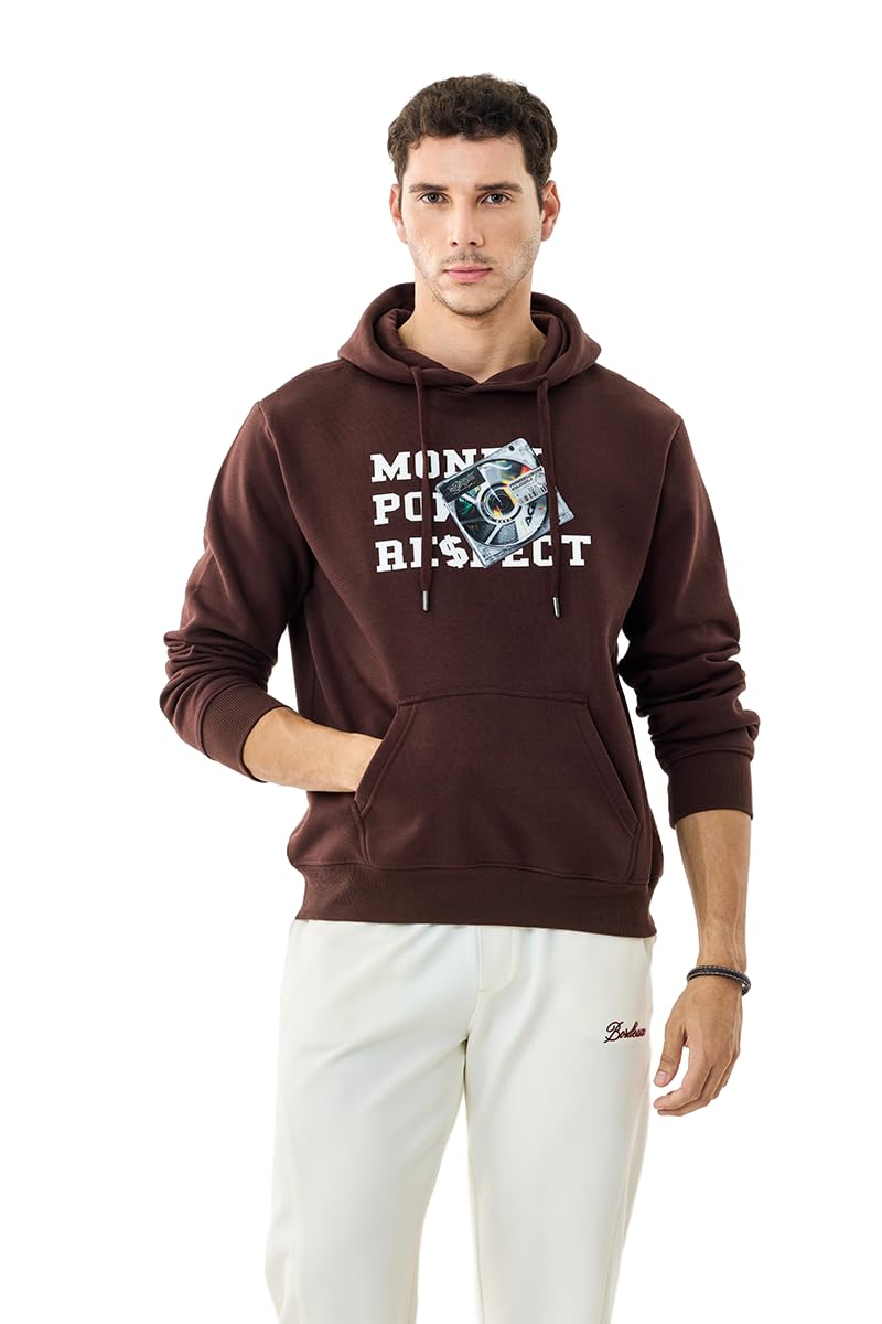 SNITCH Men Casual Jacket| Oversized Fit Hooded Neck Graphic Print Pullover | Warm Cotton Polyester Blend Fleece with Kangaroo Pocket for Winter Wear & Everyday Use-picture-26
