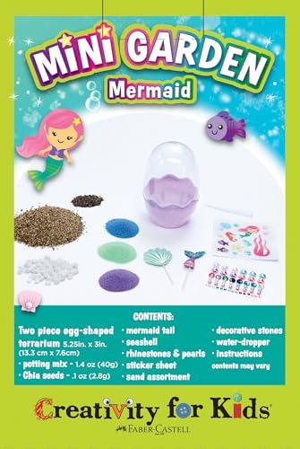 Creativity for Kids Mini Garden: Mermaid Terrarium Kit - Mermaid Gifts for Girls, Crafts and Toys, Stocking Stuffers for Kids (Ages 6+) — view 2