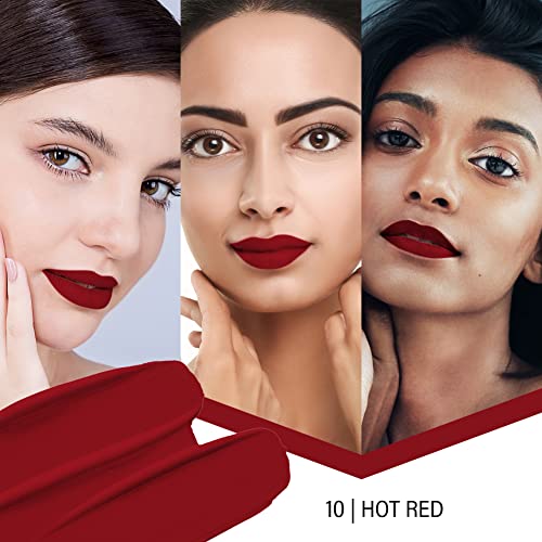 Image of Colors Queen Color Stay Matte Lipstick Combo Set of 2 | Weightless Matte Finish with Smooth Application | Transfer Proof, Smudge Proof & Waterproof | Long Lasting Lipstick for Women (Bridal Maroon & Hot Red)