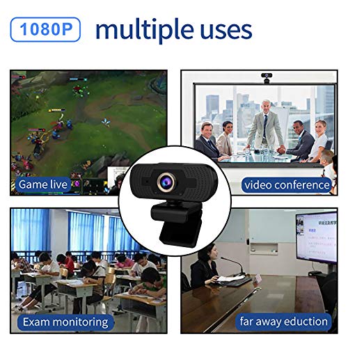 1080p webcam met microfoon, Full HD 1080p / 30fps videogesprekken, heldere stereo-audio, voor desktop-pc, MAC, laptop… - Image 7