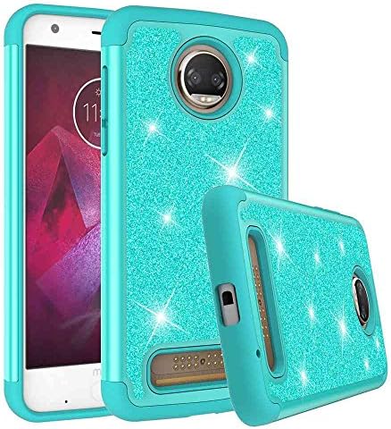 Moto Z2 Force Glitter Case, SuperbBeast Fashion Glitter Sparkly Bling [2 in 1] Shockproof Hybrid Defender Dual Layer Armor Protective Case for Motorola Z2 / Z2 Force Droid (2017)
