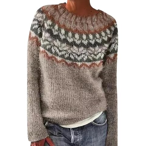 AMDOLE Knitted American Flag Sweater for Women Cover