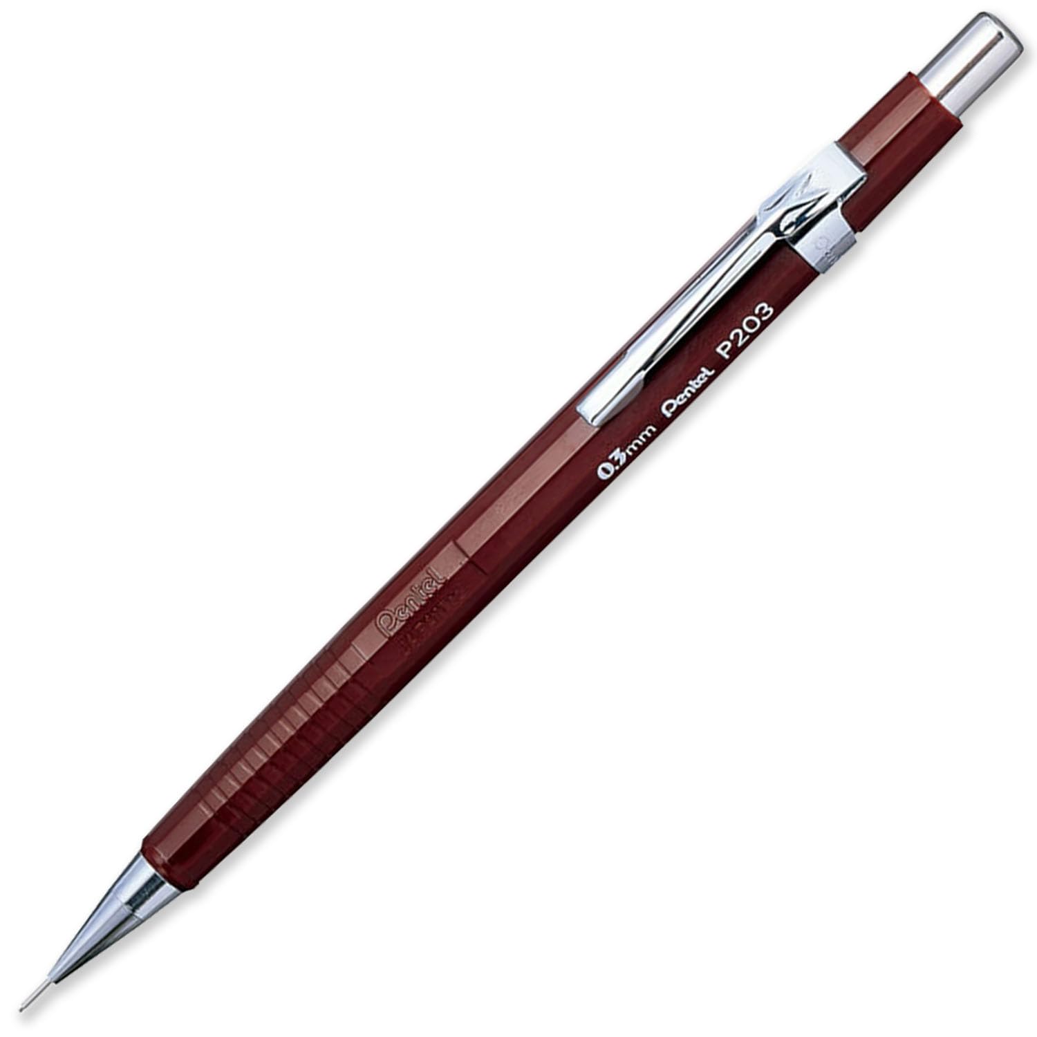 Pentel P200 Series Automatic Mechanical Pencils, HB Lead, 3 x Pencils + 3 Tubes of Refill Leads - Image 2