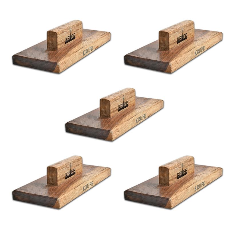 Image of KRUFE Wooden Trowel Wood Float for Mason Work | Ideal Tool for Level Wall Plastering and Cement Work | Handcrafted Wooden Trowel for Precise Masonry and Cement Pack of 5