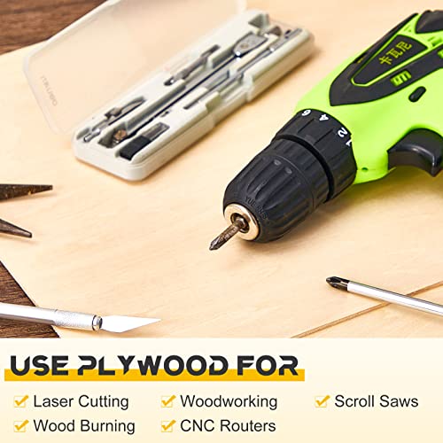 Juexica 12 Pcs Basswood Sheets 3mm 1/8" x 12" x 18" Plywood Board Craft Wood Thin Sheets for DIY Arts Crafts Woodworking Scroll Sawing Projects Painting Drawing Laser Cutting Projects - Image 6