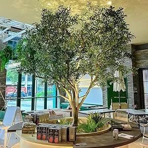 Artificial Olive Tree, Artificial Green Plant Simulation Olive Tree, Handmade for Wedding Event Indoor Outdoor Party1.8mx1.5m