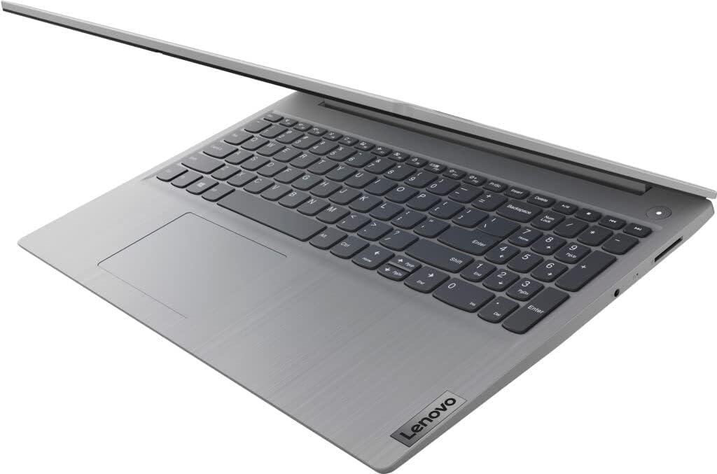 Top-down view of the Lenovo IdeaPad 3 keyboard and touchpad