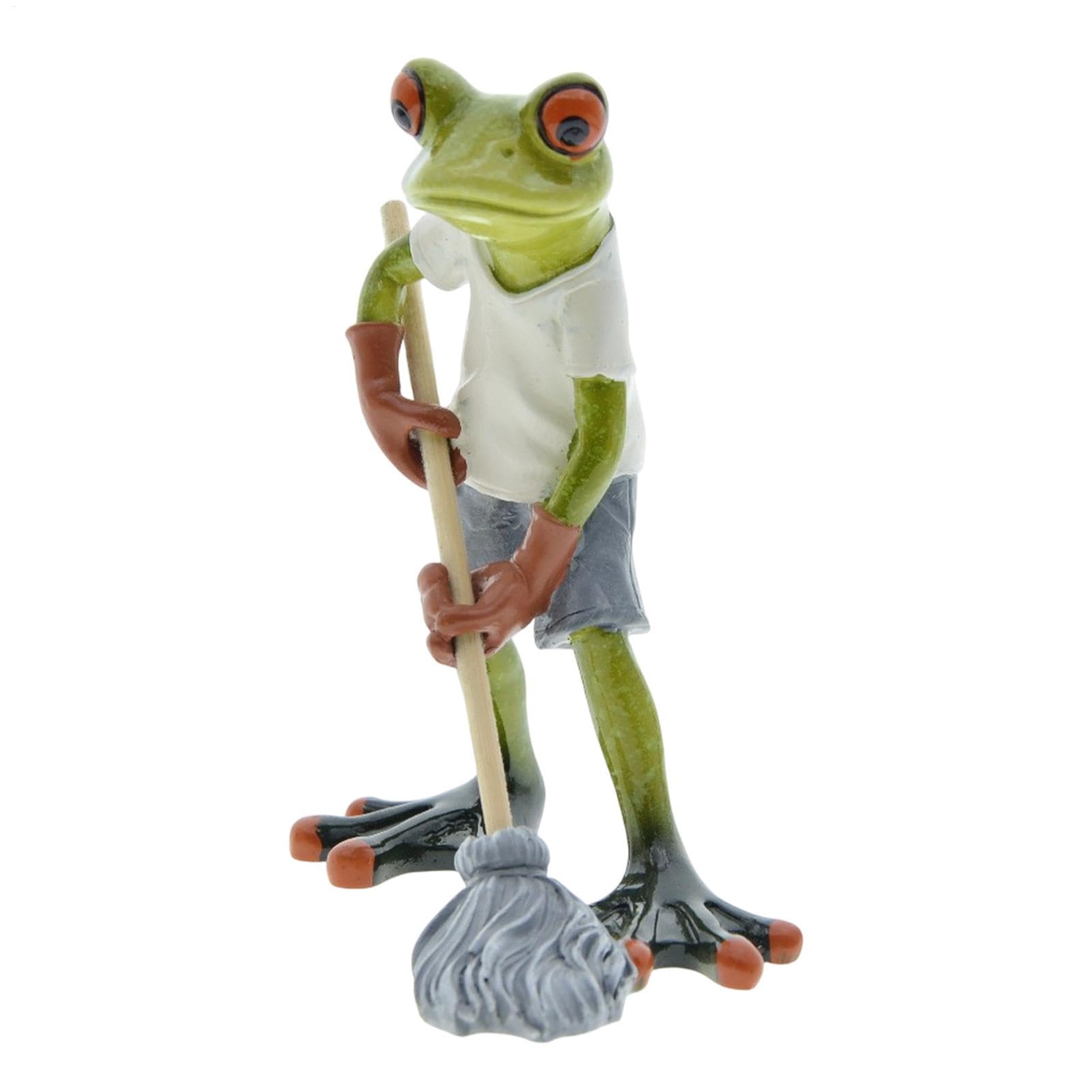 Statue de jardin de grenouille : figurine de collection finement sculptée