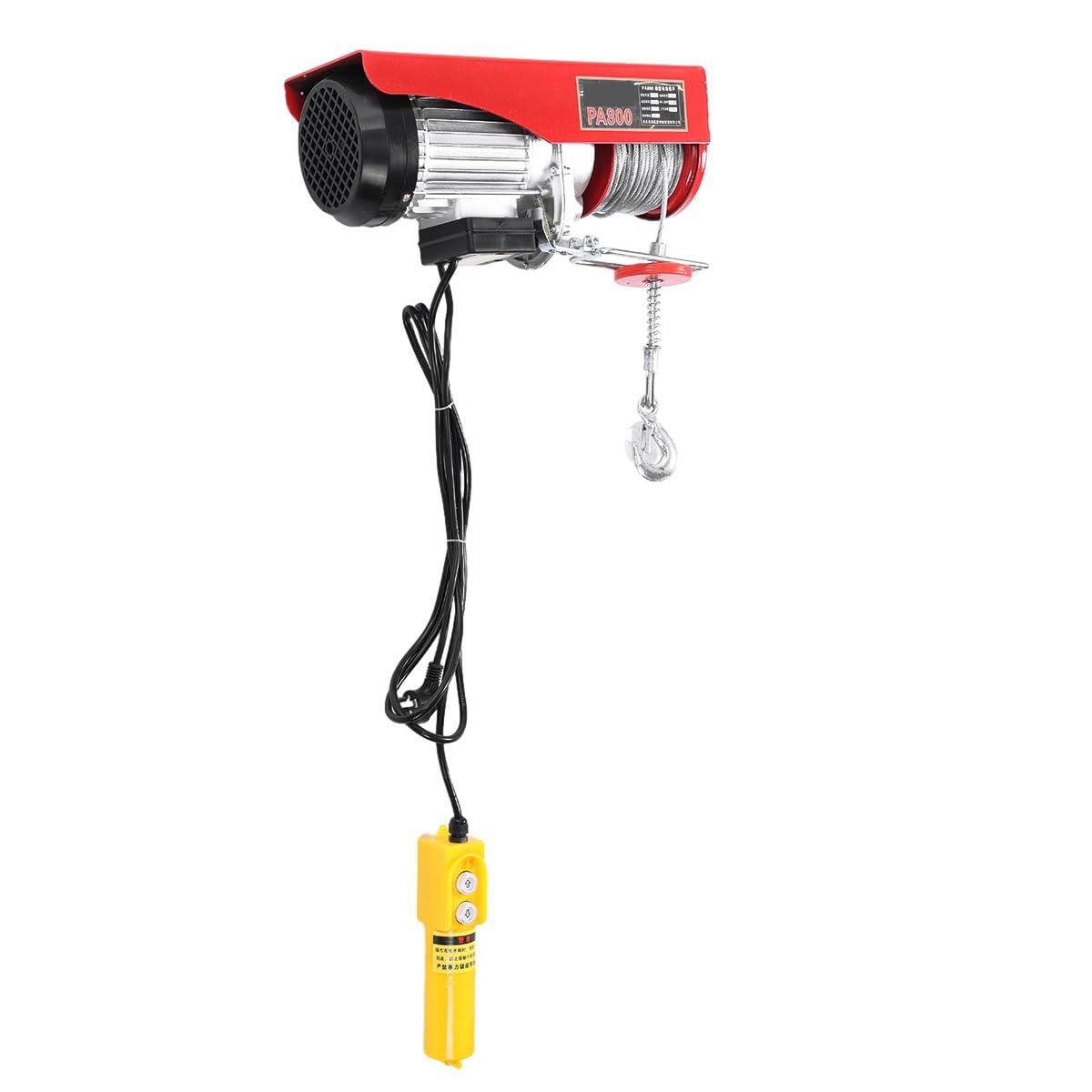 Elektro-Seilzug Elektrischer Hebezeug PA800 20 m Hebekranwinde 400 kg 800 kg Tragfähigkeit 20 m Höhe verkabelt 1,3 kW Motor 220 V Leistung