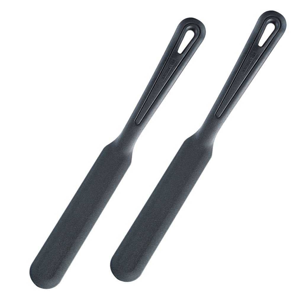 Westmark Gentle Plus 286622E5 Set of 2 Crepe Spatulas, Heat Resistant up to 270 °C, PPA, Length 33 cm, Black