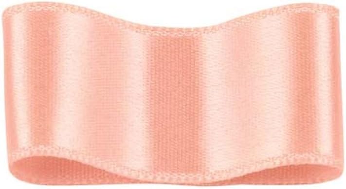 RibbonBon シルクダブルサテンリボン #011 ピーチパフ 18mm幅 巻(30m) 9サイズ50色展開