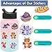 50Pcs Dragon Sticker, Cute Stickers for Kids Teens Adults, Vinyl Cartoon Animals Decals Kawaii Sticker for Decor Water Bottles Laptops Guitar Scrapbook (Dragon)