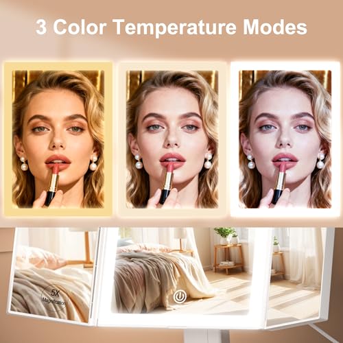 Espejo de Maquillaje LED S'bagno con 3 Modos de Luz miniatura 4