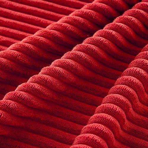 Image of MIULEE Soft Corduroy Decorative Throw Pillow Covers Christmas Red 20x20