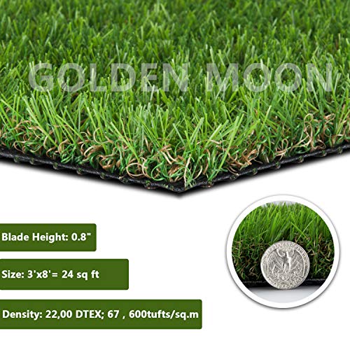 GOLDEN MOON Artificial Grass for Dogs Potty Large Grass Pee Pads 3' x