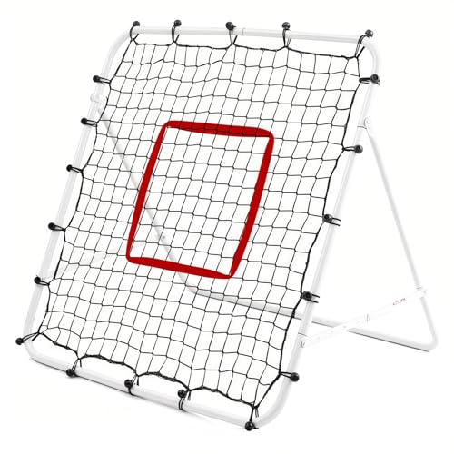 Football Rebounder - Football Training Equipment Adjustable Soccer Rebound Net with Steel Frame Portable Folding Trainer Practice Outdoor Garden Backyard Sports Gift for Kids & Adult