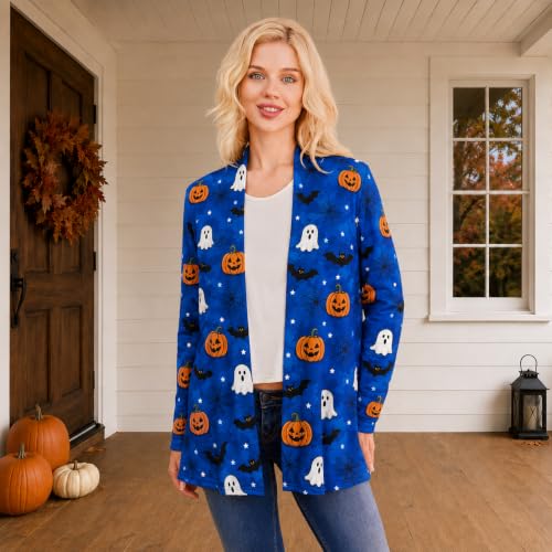 Image of Oil Painting Shirt Van Gogh Gift Starry Night Long Open Front Cardigans for Women Long Sleeve Clothing Lightweight Sweater