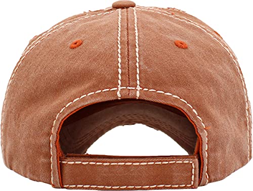 Image of KBETHOS Vintage Washed Distressed Cotton Dad Hat Baseball Cap Adjustable Polo Trucker Unisex Style Headwear
