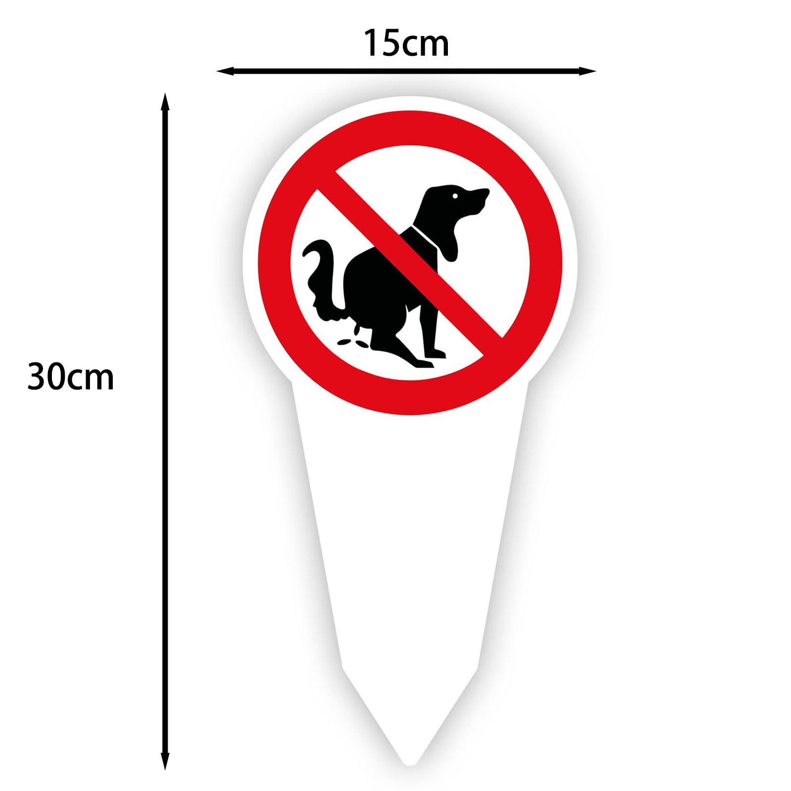 2 Stück „Kein Hundeklo“ Schild – Alu-Steckschild 15x30 Cm, Wetterfest, Mit Erdspieß Für Garten & Hof