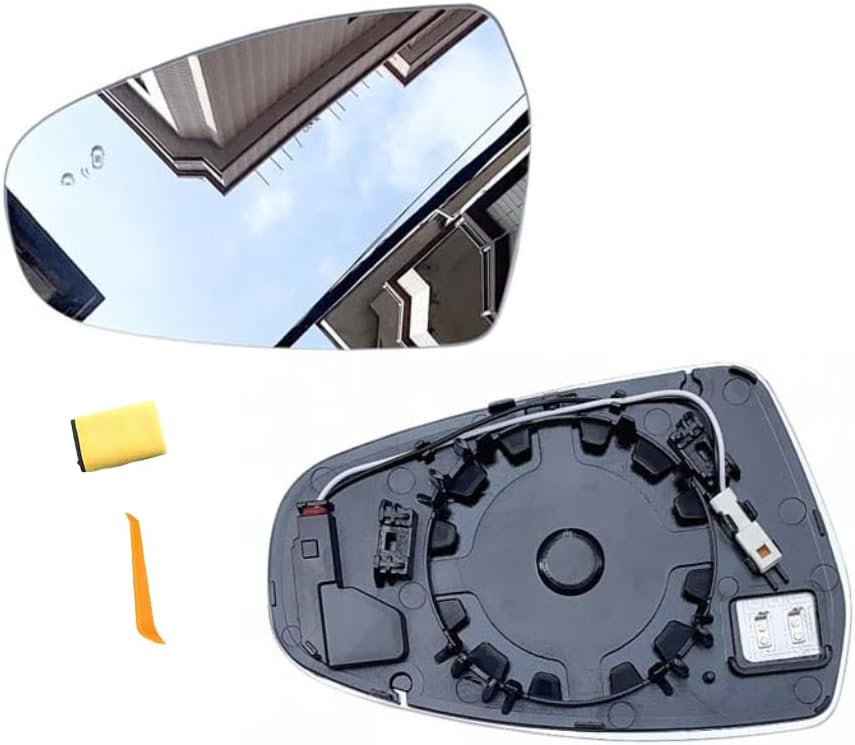 compatible Passenger Right Power Heated Blind Spot Mirror Glass Replacement Compatible with Kia Forte 2019-2024(Blind spot left)