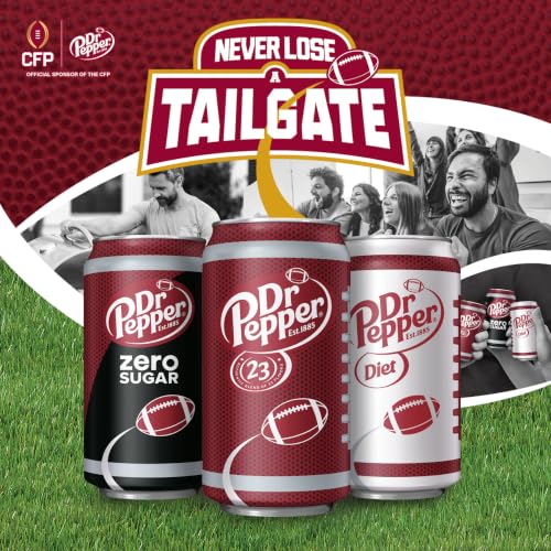 Image of Diet Dr Pepper Soda, 12 fl oz cans, pack of 12