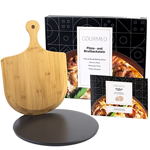 GOURMEO Juego de Piedra para Pizza para Horno y Parrilla, Incluye...